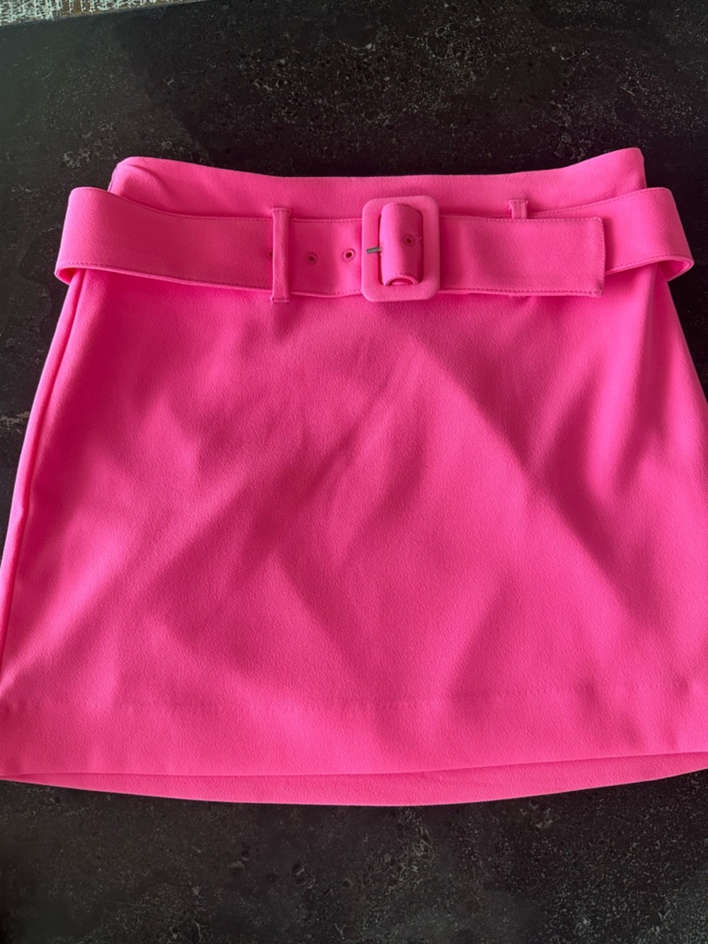 EXPRESS HOT PINK BELTED SKIRT SZ XS